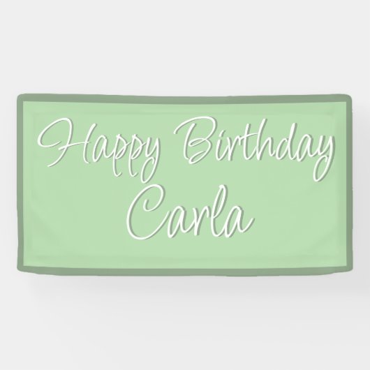 Verjaardagspartij Banner Decoratie - Aangepaste Na (Horizontaal)