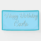 Verjaardagspartij Banner Decoratie - Aangepaste Na (Horizontaal)