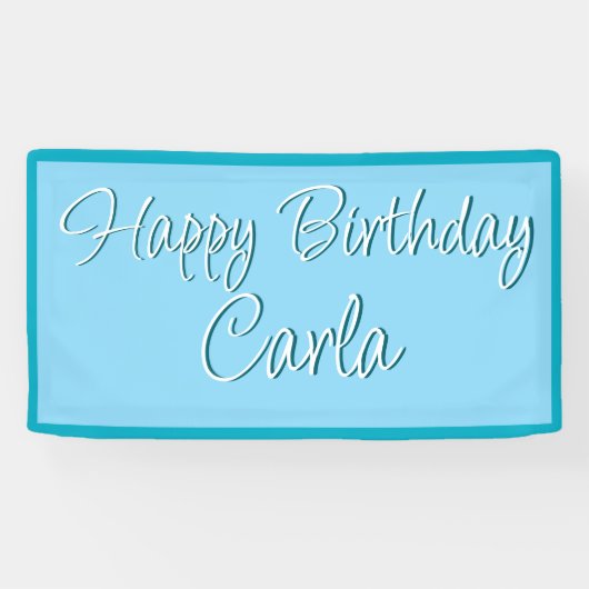 Verjaardagspartij Banner Decoratie - Aangepaste Na (Horizontaal)