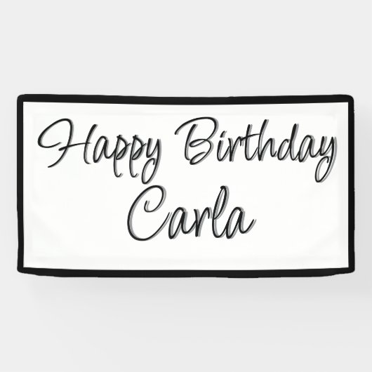 Verjaardagspartij Banner Decoratie - Aangepaste Na (Horizontaal)