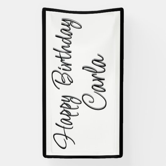 Verjaardagspartij Banner Decoratie - Aangepaste Na (Verticaal)