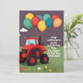 Verjaardagspartij Gepersonaliseerde Uitnodiging . (Staand voorkant)