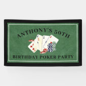 Verjaardagspartij Poker Casino Vegas Spandoek (Horizontaal)