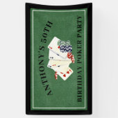Verjaardagspartij Poker Casino Vegas Spandoek (Verticaal)