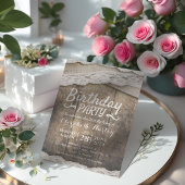 Verjaardagspartij Rustieke Kant Burlap doek Schuur Kaart
