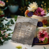 Verjaardagspartij Rustieke Kant Burlap doek Schuur Kaart