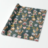 Verjaardagspatroon cadeaupapier (Uitgerold)