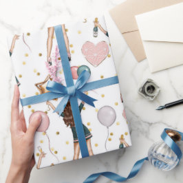 Verjaardagspatroon cadeaupapier