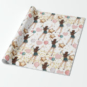 Verjaardagspatroon cadeaupapier (Uitgerold)