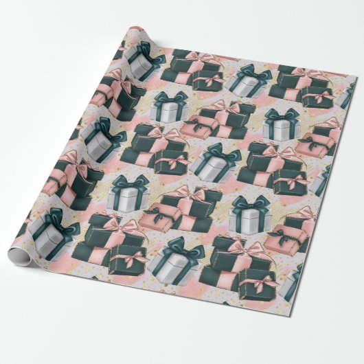 Verjaardagspatroon cadeaupapier (Uitgerold)