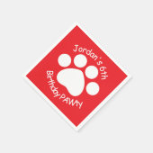  verjaardagsPAWty - Rood Servet (Hoek)