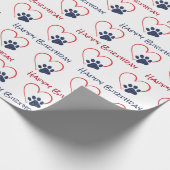 Verjaardagspeel afdrukken met hart cadeaupapier (Hoek)