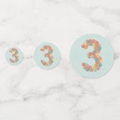 Verjaardagspicknick, Schattige Retro Stijl, Leefti Confetti (Voorkanten)