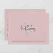 Verjaardagsplan: Briefkaart (Voorkant / Achterkant)