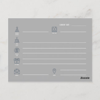 Verjaardagsplan: Briefkaart