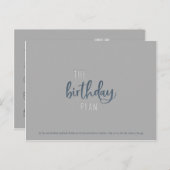 Verjaardagsplan: Briefkaart (Voorkant / Achterkant)