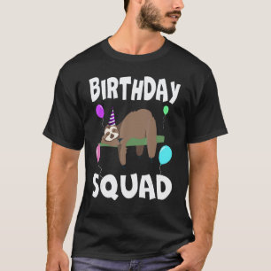 Verjaardagsploeg Cute Luiaard Verjaardag Team Mann T-shirt