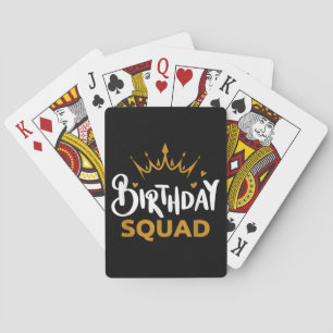 Verjaardagsploeg Feest Matching Familie Groep Grap Pokerkaarten