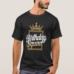 Verjaardagsploeg met kroon kunst t-shirt