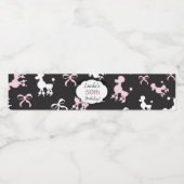  verjaardagspoedels waterfles etiket (Enkel label)