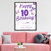 VERJAARDAGSPOSTER CANVAS AFDRUK (Insitu (Woonkamer))