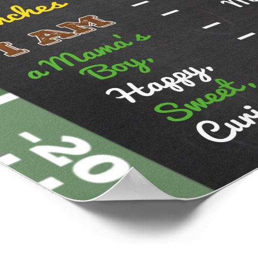 VERJAARDAGSPOSTER VOETBAL MIJLPAAL - ELKE LEEFTIJD POSTER (Hoek)