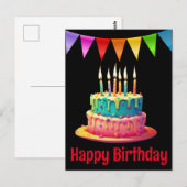 Verjaardagspostkaarten Briefkaart (Voorkant / Achterkant)