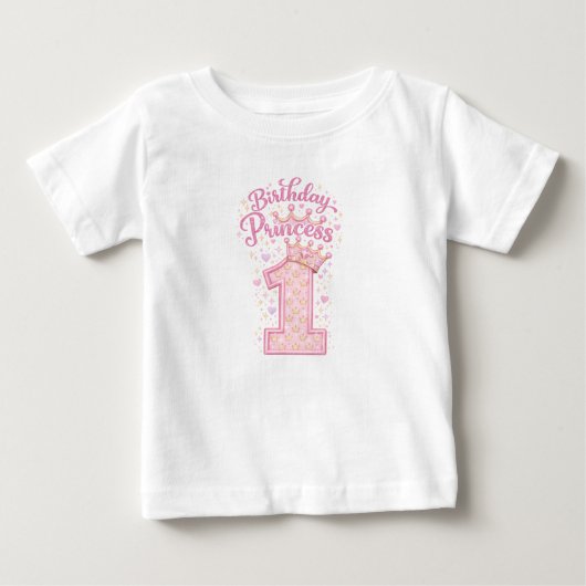 Verjaardagsprinses 1 T-shirt (Voorkant)
