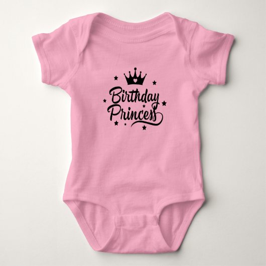 Verjaardagsprinses Baby Body Romper (Voorkant)