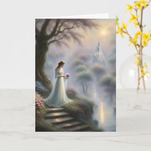 Verjaardagsprinses in kasteeltuin kaart (Gele Bloem)