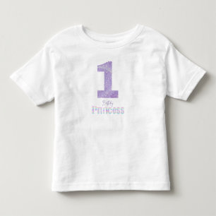 Verjaardagsprinses kroon T-shirt voor 1 jaar oud