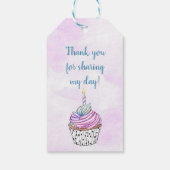 Verjaardagsprinses Lavendel Turquoise Goud Cadeaulabel (Achterkant)