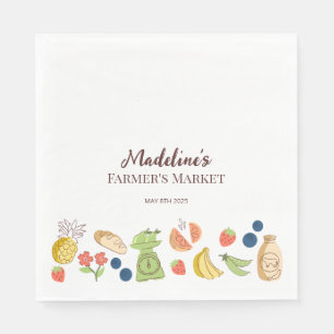 Verjaardagsproducten voor de boerenmarkt servet