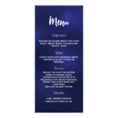 Verjaardagsprogramma menu marineblauw (Achterkant)