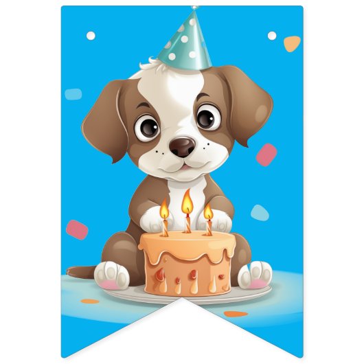 verjaardagspuppy vlaggetjes (Eerste vlag)