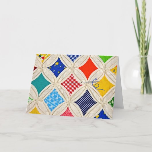 Verjaardagsquilt met naald kaart (Voorkant)