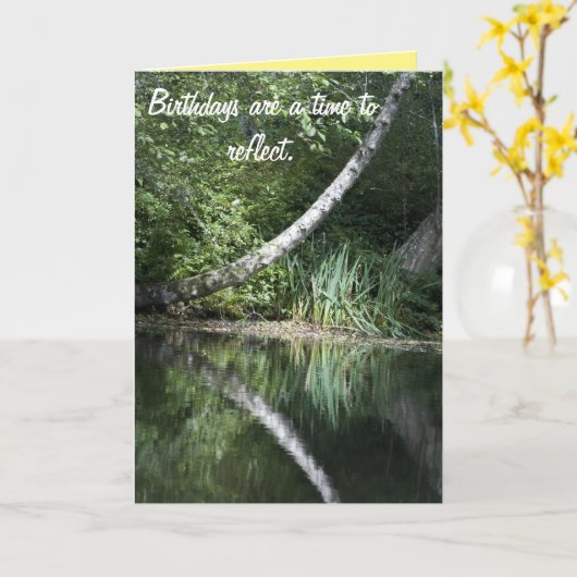 verjaardagsreflectie kaart (Gele Bloem)