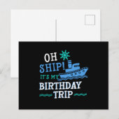 Verjaardagsreis cruisen cruiseschip vakantie briefkaart (Voorkant / Achterkant)