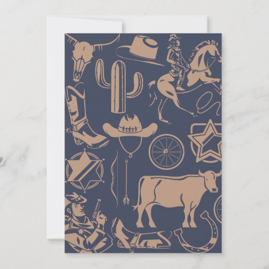 "Verjaardagsrelletje" Cowboy Western Verjaardag Kaart (Achterkant)