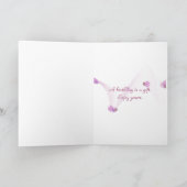 verjaardagsretro-koffer en bloemen kaart (Binnen)