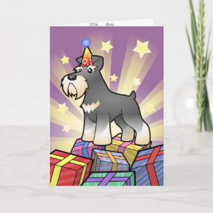 Verjaardagsreus/Standaard/Miniatuur Schnauzer Kaart