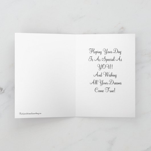 Verjaardagsrijm Kaart (Binnen)