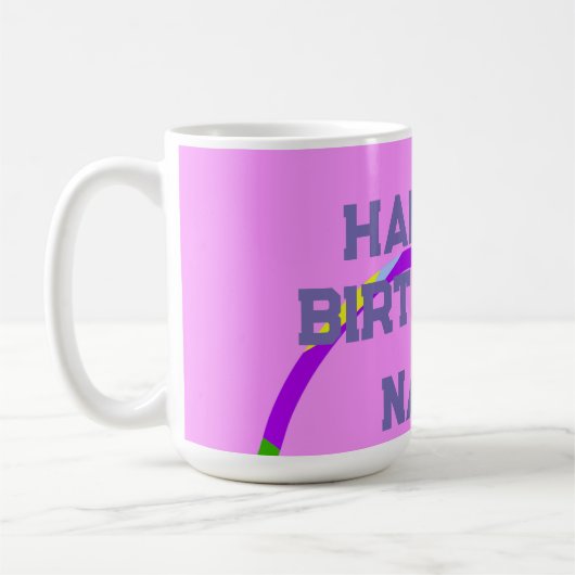 Verjaardagsringen Roze Koffiemok (Links)