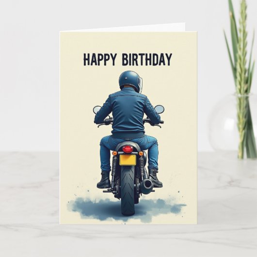 Verjaardagsrit Motorfietskaart Kaart (Voorkant)