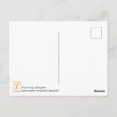 Verjaardagsrol en ganzepenansichtkaarten briefkaart (Achterkant)