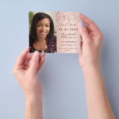 Verjaardagsroos blozen foto budget Save the Date Flyer (Hand)