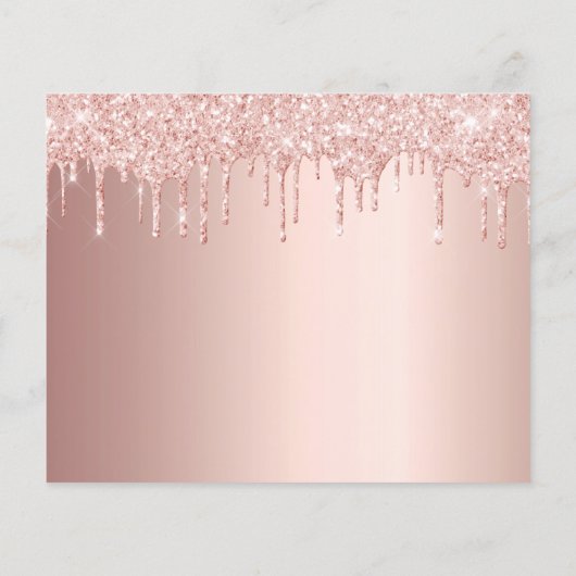 Verjaardagsroos glitter foto budget Save the Date Flyer (Achterkant)