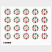Verjaardagsrozen Ronde Sticker (Vel)