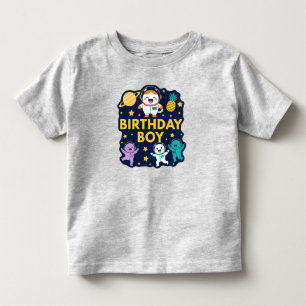 Verjaardagsruimteavontuur voor jongens kinder shirts