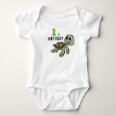 Verjaardagsschildpad Romper (Voorkant)